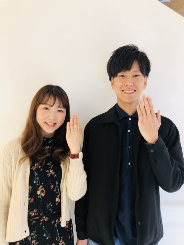 K様カップル ジュエリーパリ 結婚指輪 婚約指輪とロレックスなどの高級腕時計正規取扱店 福井