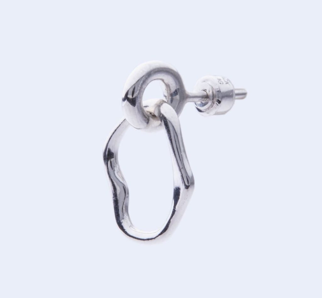 Noon Mini Pierced Earring – Silver