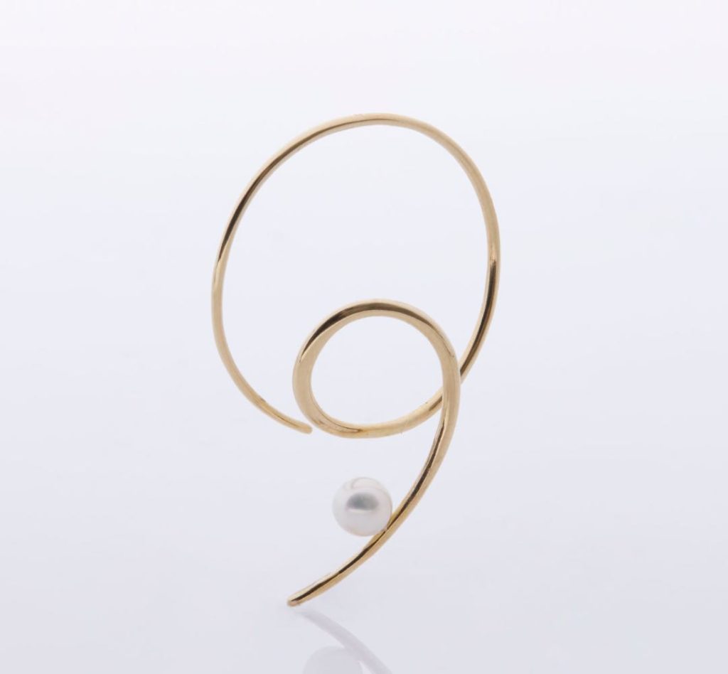 Sea Viper Pierced Earring – Yellow Gold